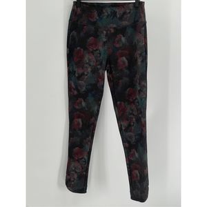 Soft Surroundings Legging Pants Women Size XS Floral Black High Rise Runs‎ Large